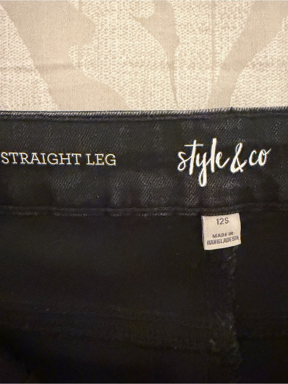 Style & Co. Straight Leg womens Jeans size 12 short in Black